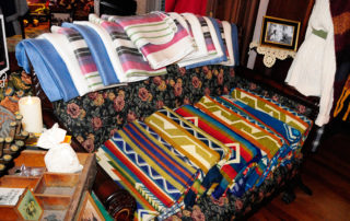 Alpaca blankets in a variety of colors and patterns