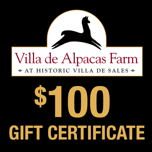 Villa De Alpacas Farm $100 Gift Certificate