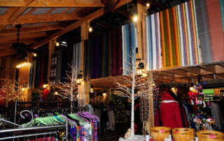 Alpaca barn textile and clothing displays