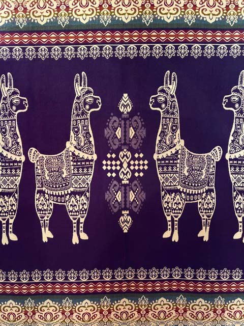 Llama Blanket Purple front