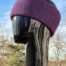 Purple alpaca headband skiband