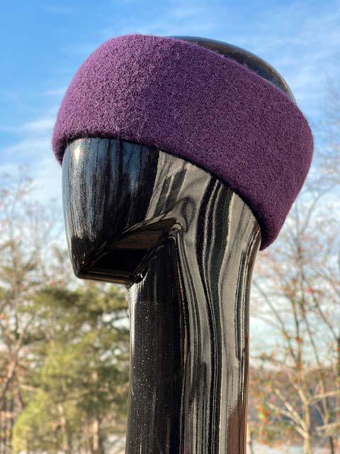 Purple alpaca headband skiband