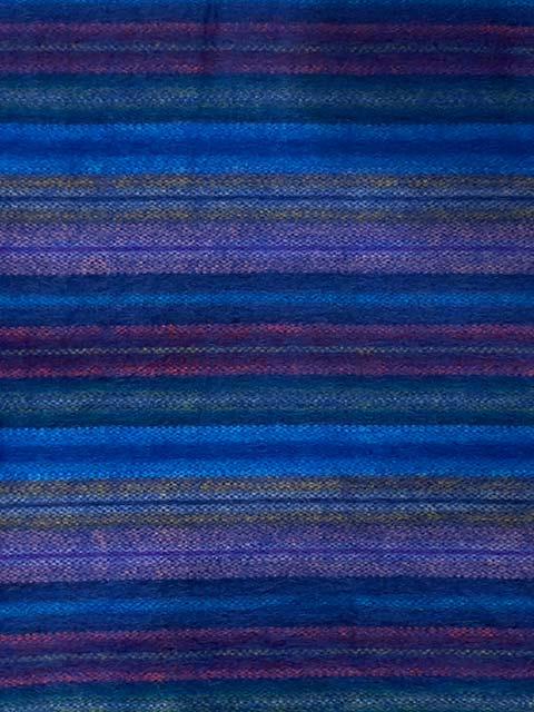 Deep Blue Gem Tones Vertical Stripes infinity alpaca scarf