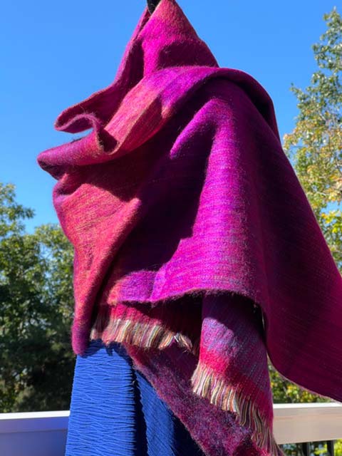 Multi-color alpaca scarf/shawl Angel's Favorite (version 1)