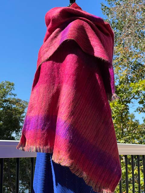 Alpaca scarf shawl vivid Angel's favorite