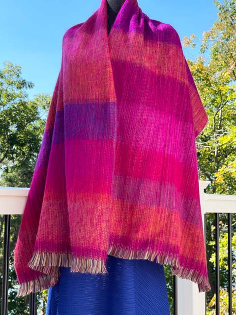 Alpaca scarf shawl vivid Angel's favorite