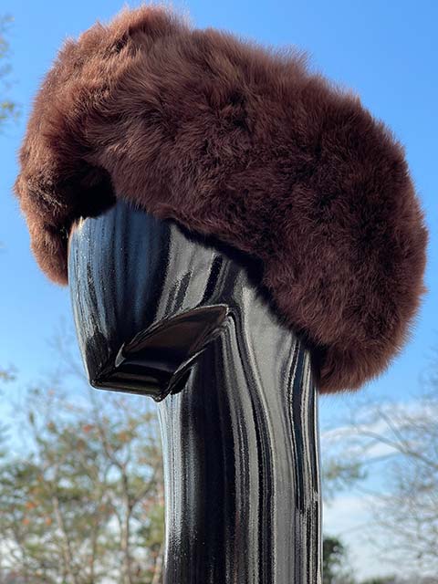 Alpaca Fur Headband - Dark Sable Brown