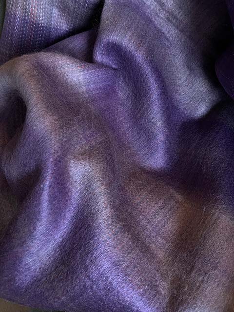 Pastels, Silver & Purple Subtle Stripes Lofty Alpaca Throw