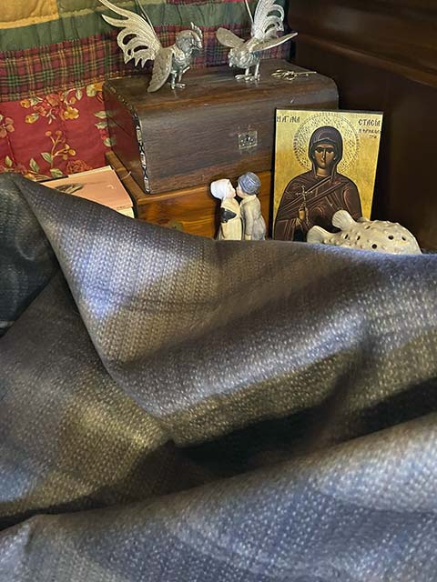 Silver, Charcoal and Pastels alpaca blanket