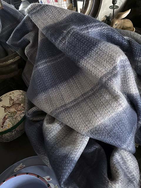 Sky Blue and Pastels alpaca blanket