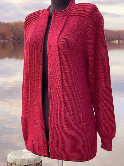 Women's Alpaca Specialty Sweater - bright red