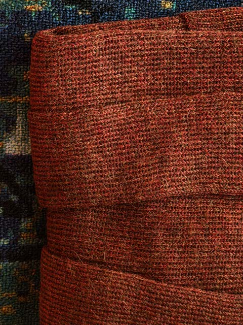 Women's Alpaca Specialty Sweater - rust detail